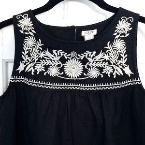 Black/white embroidery dress JCrew XS